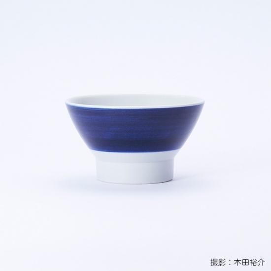 白青 くらわんか碗 夫(縞柄・太)【砥部焼】