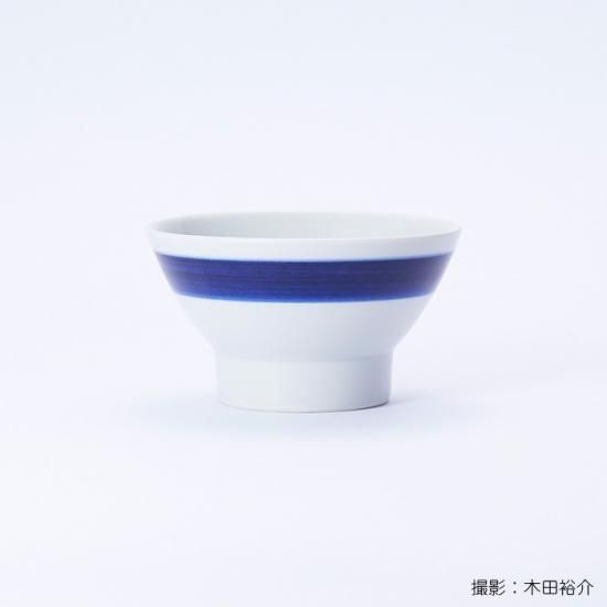 白青 くらわんか碗 夫(縞柄・細)【砥部焼】