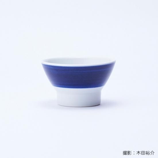 白青 くらわんか碗 婦(縞柄・太)【砥部焼】