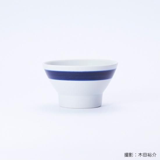 白青 くらわんか碗 婦(縞柄・細)【砥部焼】