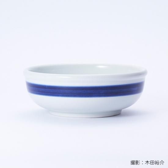 白青 大鉢(縞柄・細)【砥部焼】