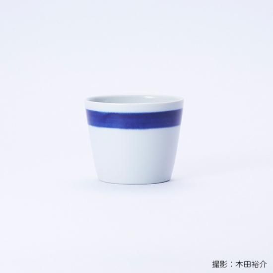 白青 蕎麦猪口(縞柄・細)【砥部焼】