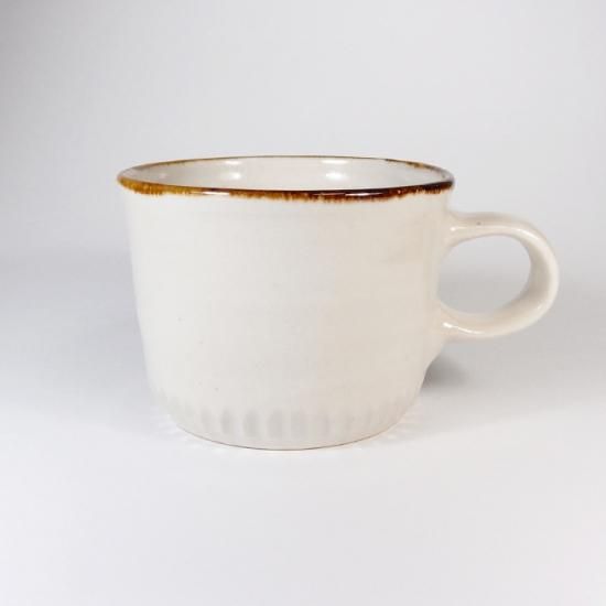 原村俊之(2020製陶所) │うろこ コーヒーカップ ホワイト【磁器】
