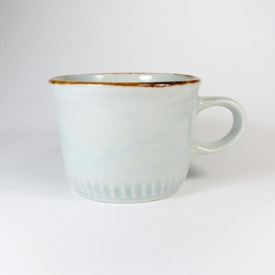 原村俊之(2020製陶所) │うろこ コーヒーカップ ブルー【磁器】