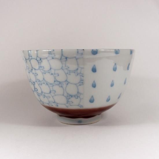 北尾正治・マキ トピ柄お茶碗 小(紫)B